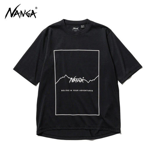 [NANGA] DRY MIX FRAME LOGO TEE(下單前請先聊聊詢問庫存)