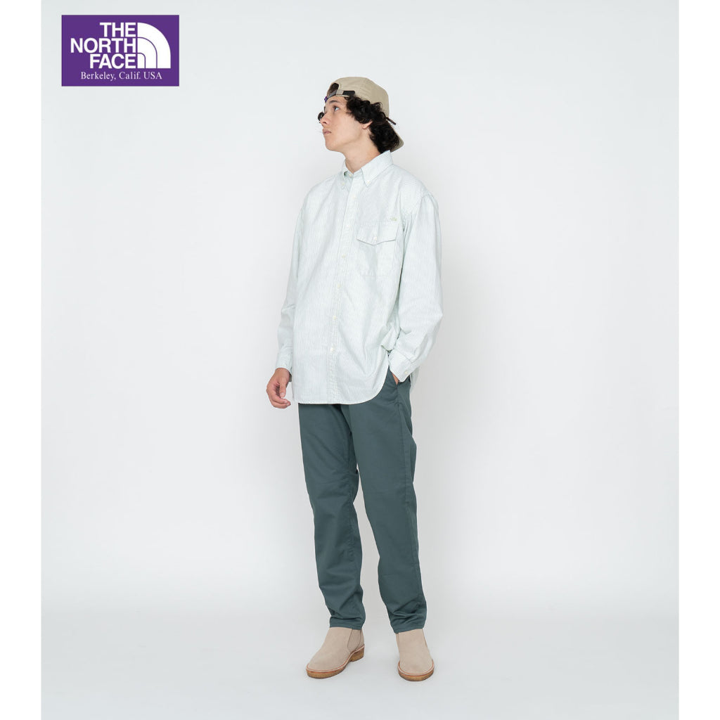 日本線紫標The North Face] Cotton Polyester Stripe OX B.D. 襯衫