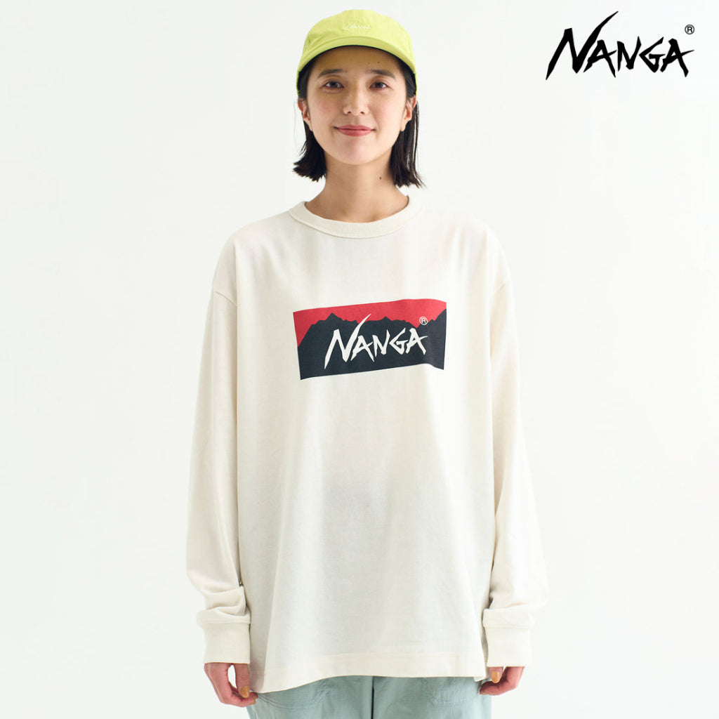 NANGA] ECO HYBRID BOX LOGO L/S TEE (下單前請先聊聊詢問庫存