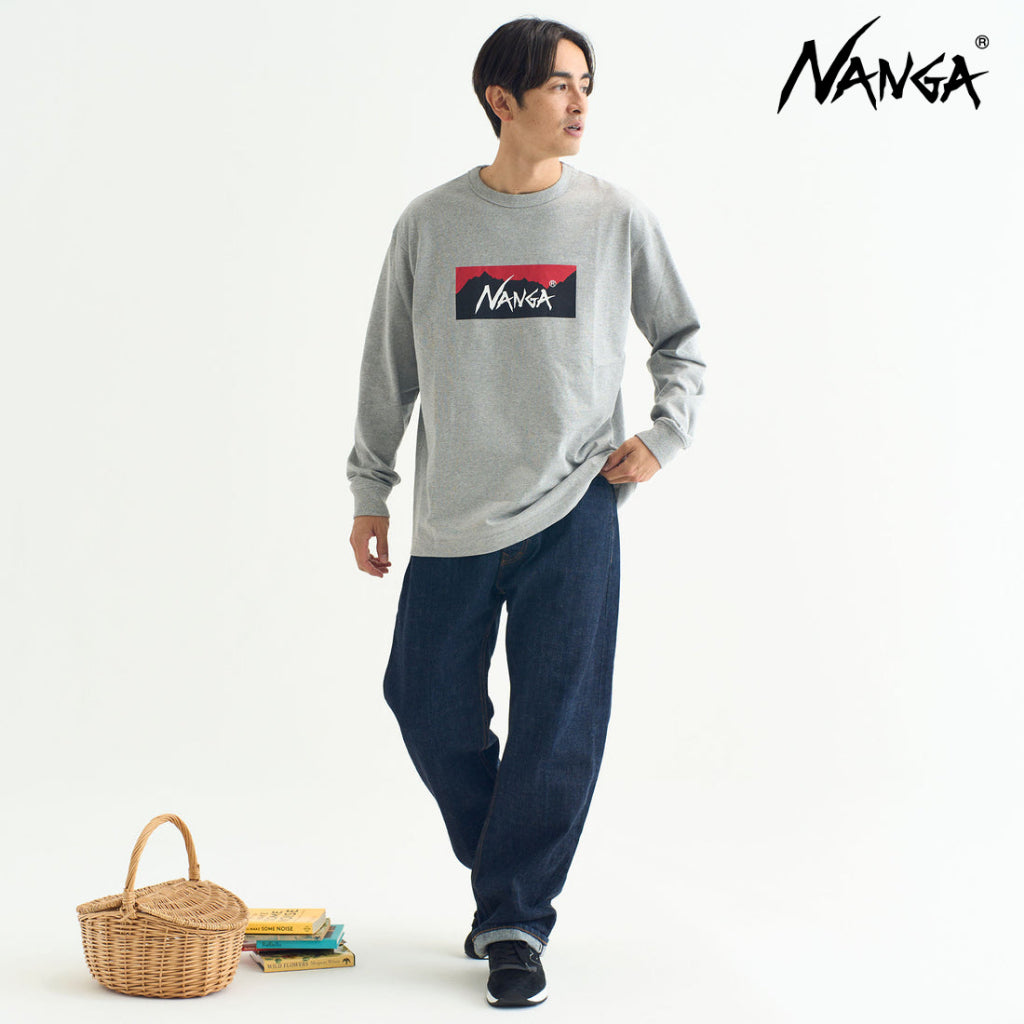 NANGA] ECO HYBRID BOX LOGO L/S TEE (下單前請先聊聊詢問庫存