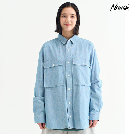 [NANGA] TAKIBI CHAMBRAY FIELD SHIRT  (下單前請先聊聊詢問庫存)