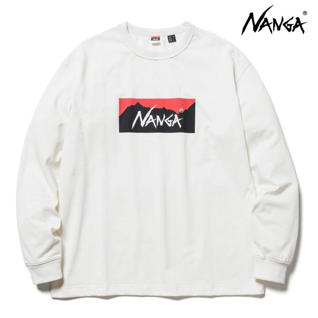 NANGA] ECO HYBRID BOX LOGO L/S TEE (下單前請先聊聊詢問庫存