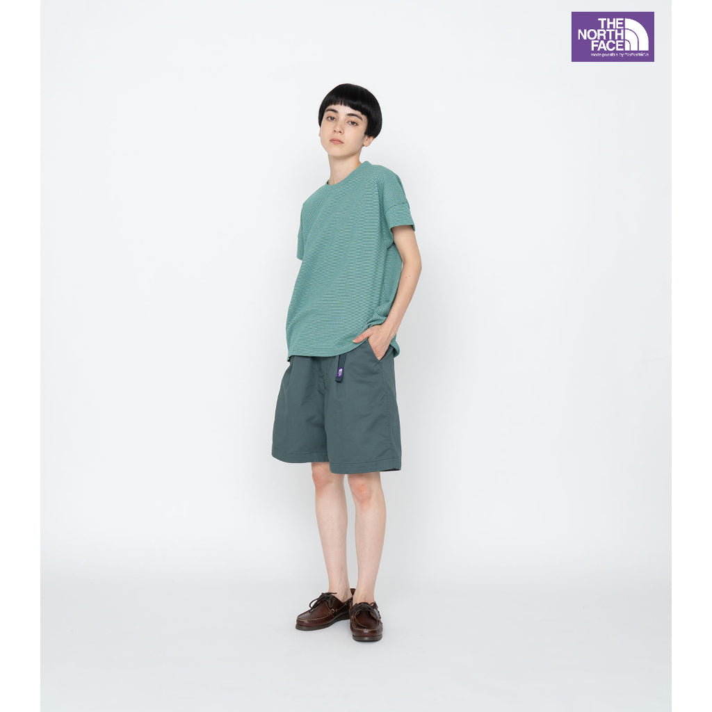 [日本線紫標 The North Face]Moss Stitch Field Cropped Sleeve Tee(下