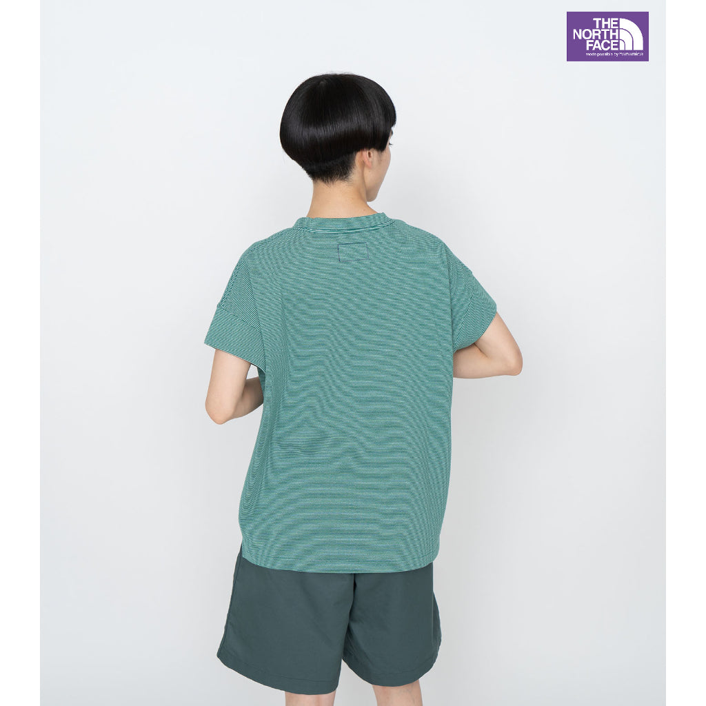 [日本線紫標 The North Face]Moss Stitch Field Cropped Sleeve Tee(下